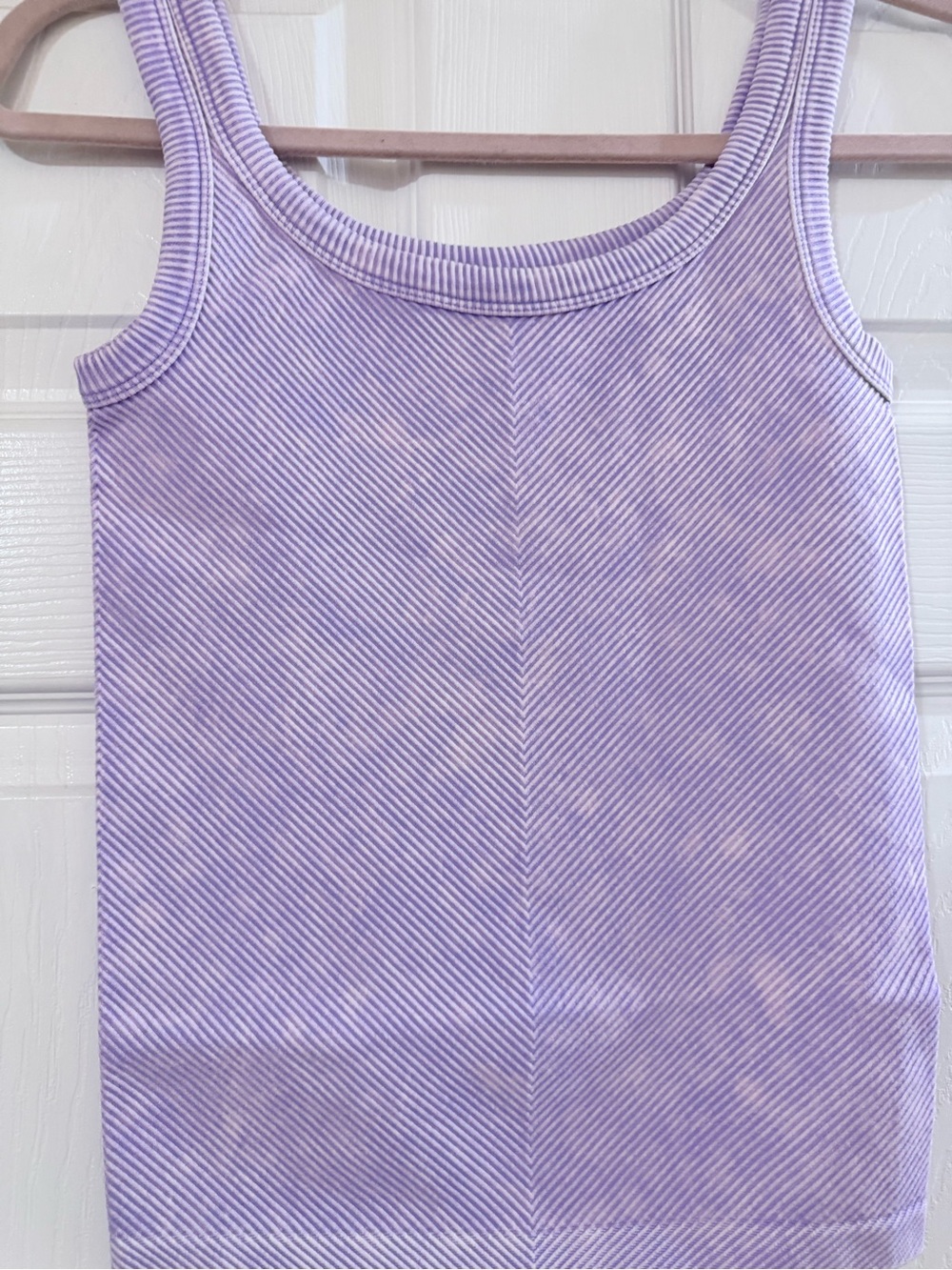 Zenana Outfitters Lavender Ribbed Crop Tank